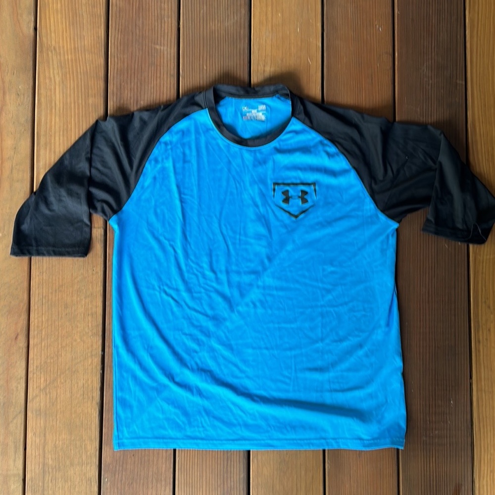 Under Armour Loose Fit 3/4 Sleeve Heat Gear Baseball Shirt